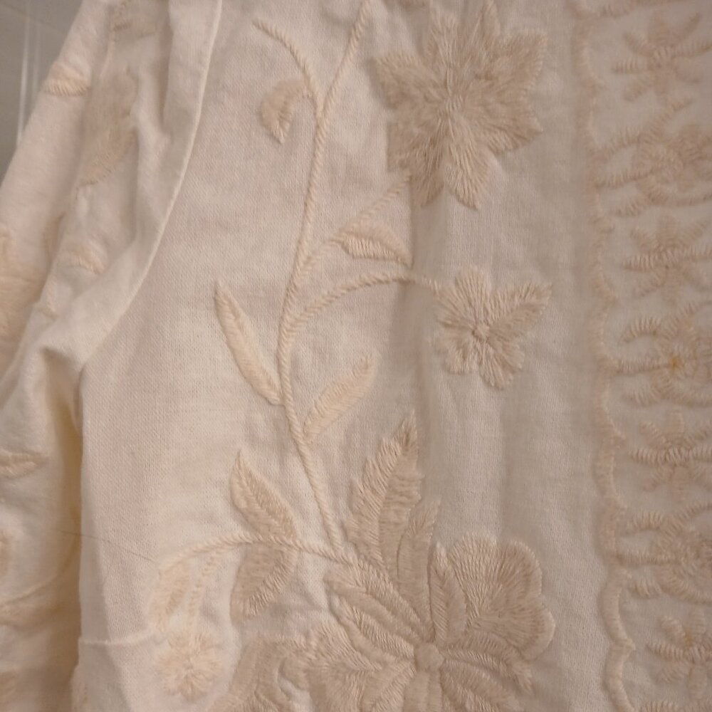 ZARA Embroidered Cream Jacket - Picture 11 of 12